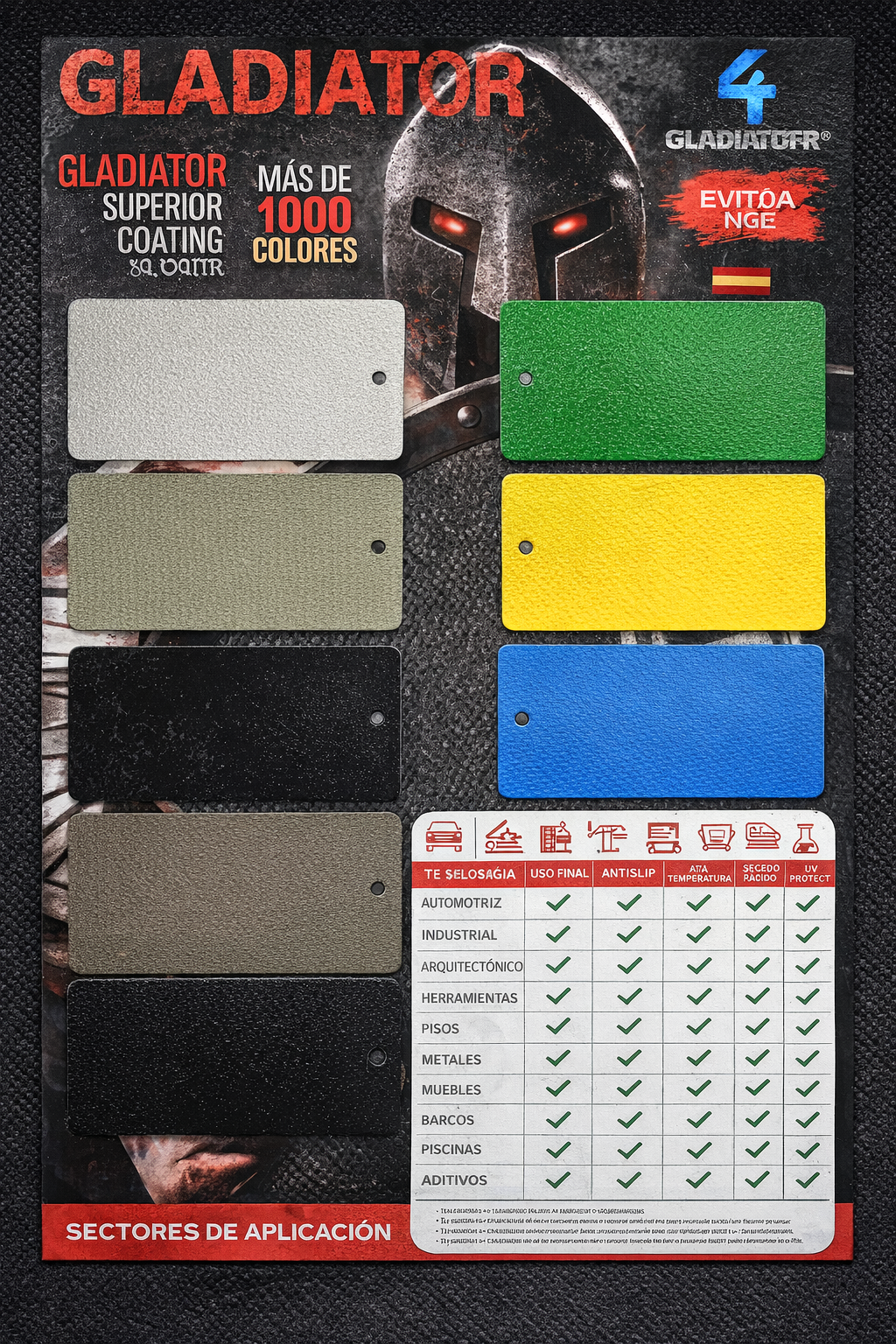 CARTA COLOR GLADIATOR MUESTRARIO